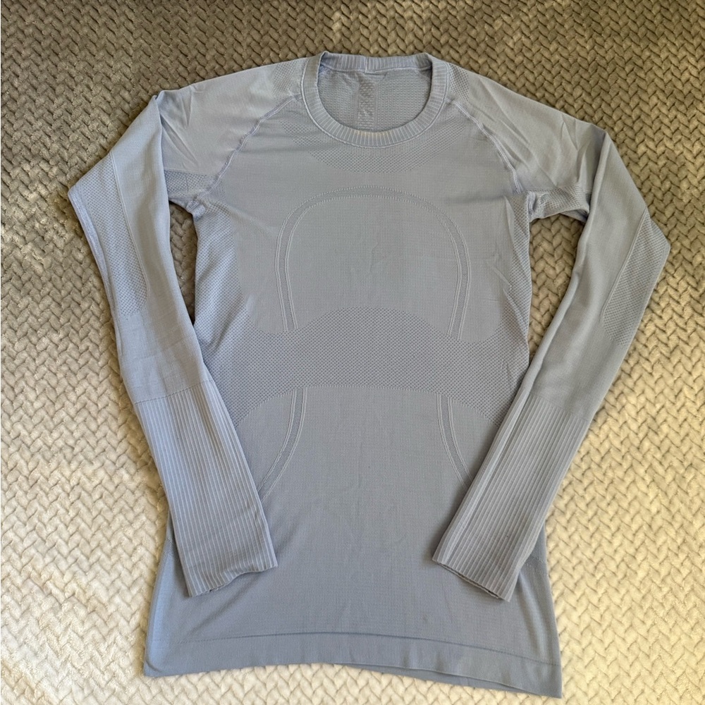 Lululemon Athletica Light Blue Long Sleeve Top